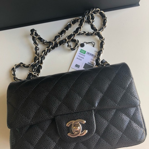 Chanel Black Caviar Rectangular Mini Flap - Picture 7 of 8